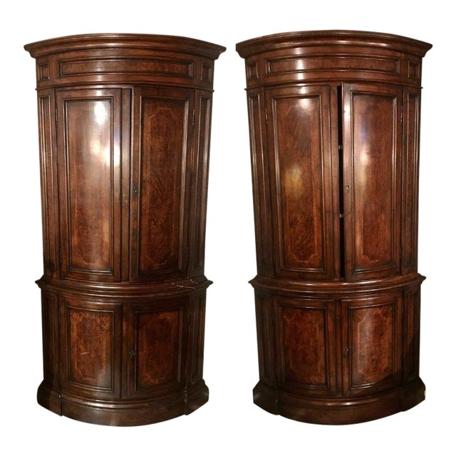 Louis Philippe “encoinures” Corner Cabinets - a Pair For Sale