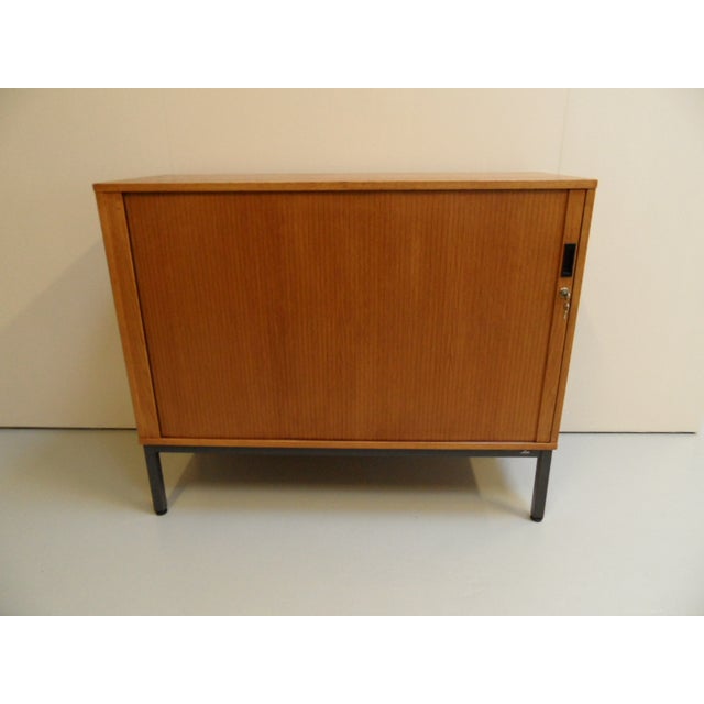 Vintage Danish Filing Cabinet with Roller Shutter in Oak, 1950s For Sale - Image 10 of 10