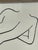 1970s Contemporary Minimalist Reclining Nude Figure Line Drawing in Wood Frame. For Sale - Image 9 of 10