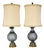 Hollywood Regency Marbro Lamp Company Tall Crystal Glass Lamps - a Pair For Sale