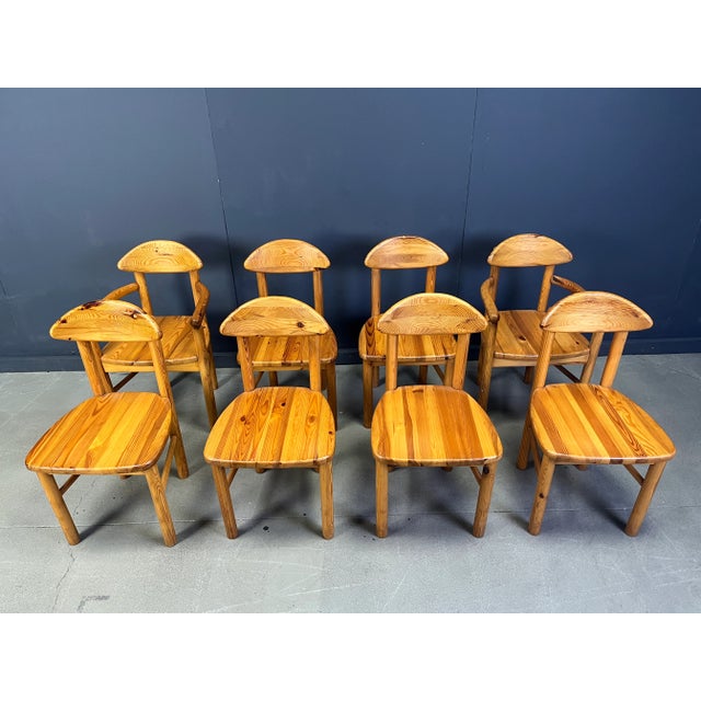 Vintage Pine Dining Chairs, 1980s, Set of 8 For Sale - Image 10 of 11