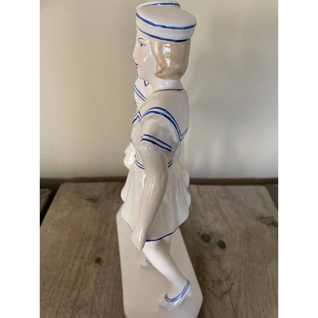 Vintage Earthenware Sailor Statuette For Sale - Image 4 of 7