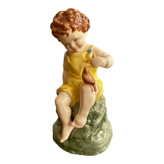 1930s Royal Worcester Figurine Friday's Child Is Loving and Giving 6in For Sale
