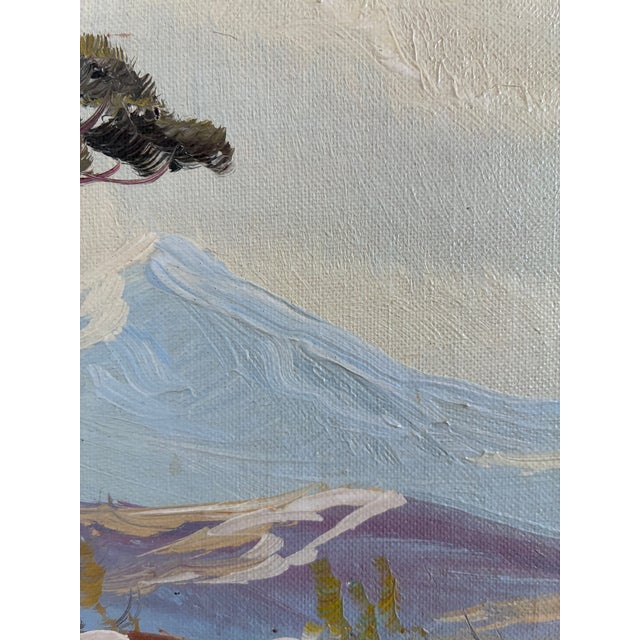 Vintage Original Landscape Oil Painting, Framed Mountain River Art For Sale - Image 10 of 16