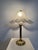 Metal Mid-Century Glass Table Lamp with Golden Flakes, 1970s For Sale - Image 7 of 18
