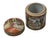 Vintage Chinese Enamel Figural Ground Canton Porcelain Round Container Jar For Sale - Image 9 of 11