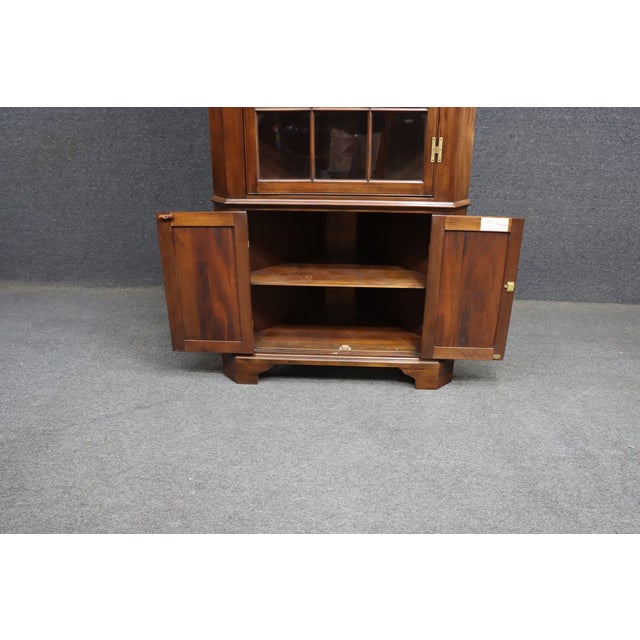 Henkel Harris Mahogany Two-Piece Corner Cabinet For Sale - Image 9 of 12