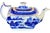 18th C. Chinese Export Nanking Blue and White Gilt Tea Set For Sale - Image 4 of 12