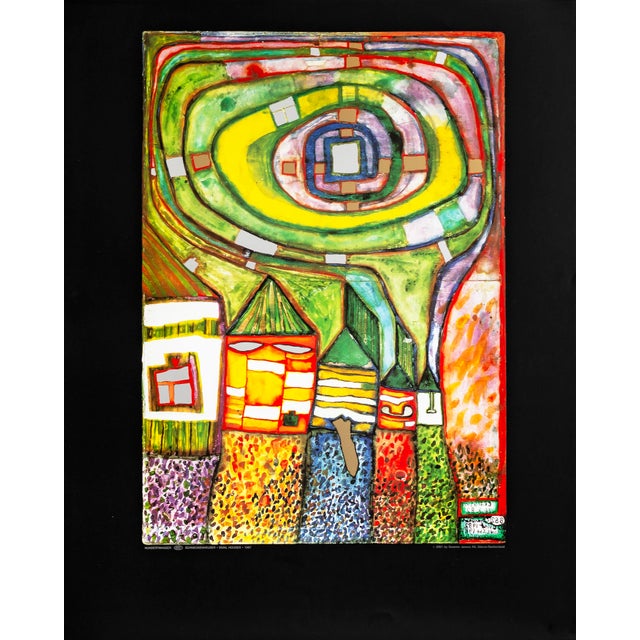 2001 Original Hundertwasser Exhibition Poster Snail Houses Chairish