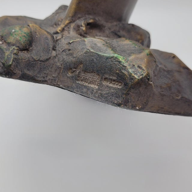 Vintage 1999 Wyland Austin Sculptures Tranquility Whale Tail Bronze Figurine For Sale - Image 12 of 18