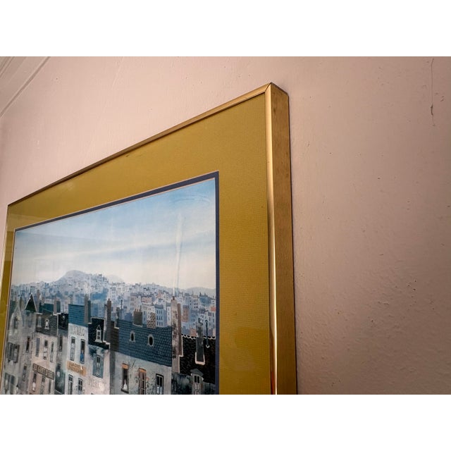 Late 20th Century Large Michel Delacroix Paris Street Scene Limited Edition Print, Framed For Sale - Image 9 of 10