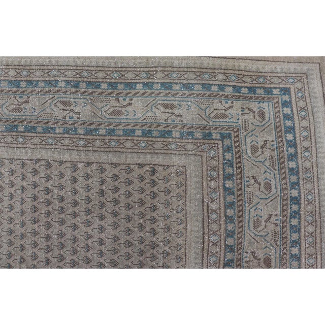 Minimalist Design Vintage Persian Tabriz Rug With All-Over Small Scale Design 6'6 X 10'7 For Sale - Image 10 of 12