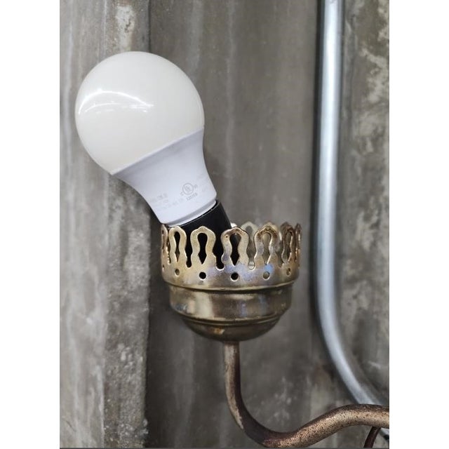 Vintage Mid Century Modern Gold Brown Tension Pole Lamp For Sale - Image 14 of 17