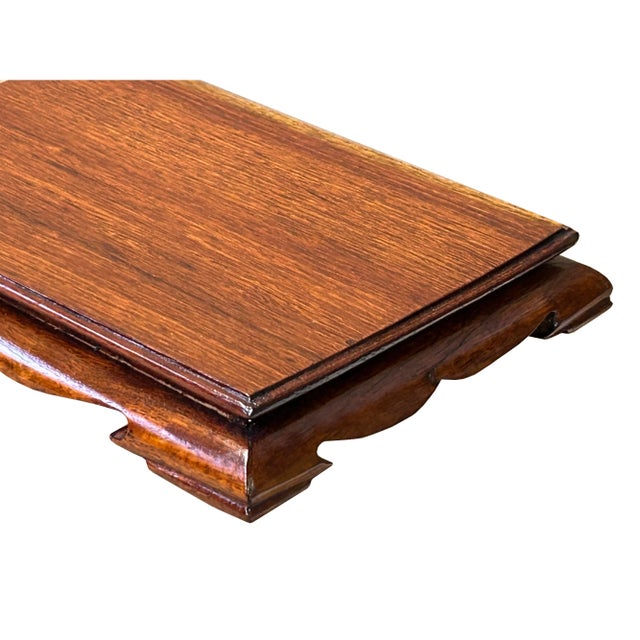 7.75" Light Brown Wood Rectangular Display Stand Riser Easel For Sale In San Francisco - Image 6 of 7