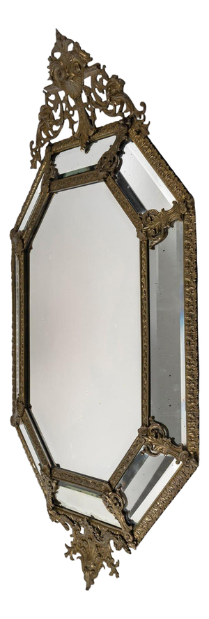 19th Century Napoleon III Bronze Mirror