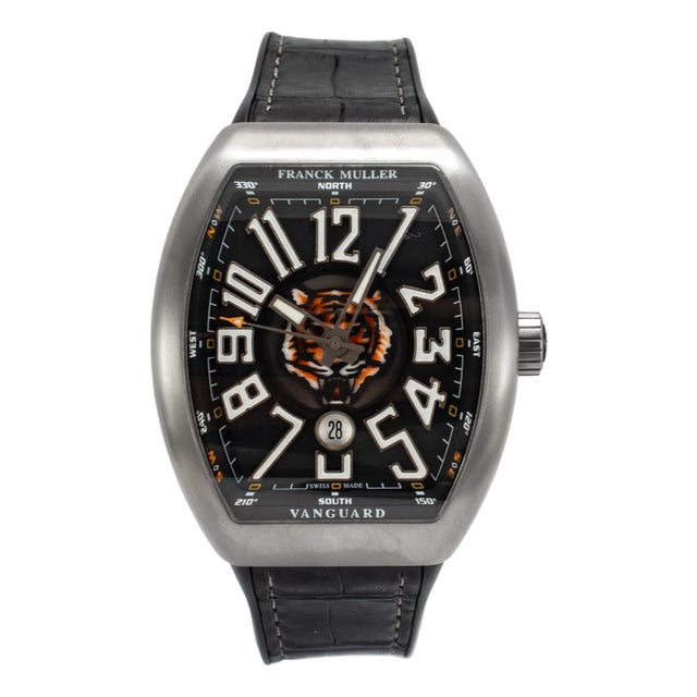 Franck Muller Vanguard Harimao 45mm V45 Sc Dt Tt Br Nr Tiger Titanium Watch For Sale