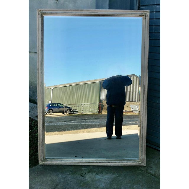 Glass Large Painted and Gilt Sponged Painted Mirror, 1980s For Sale - Image 7 of 10