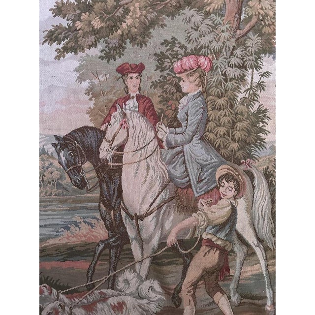 Vintage French Aubusson Style Jacquard Tapestry, 1980s For Sale - Image 9 of 18