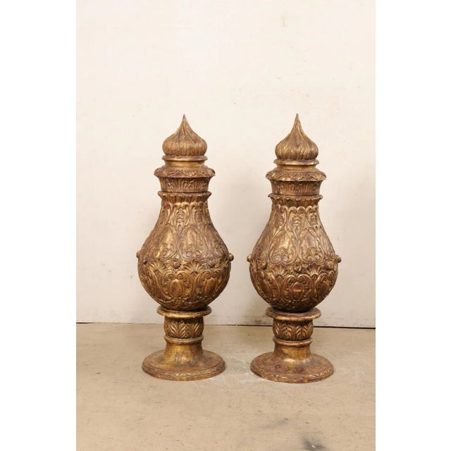 Late 20th Century Pair of Late 20th Century French Pots à Feu Finials For Sale - Image 5 of 12