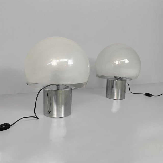 Mid-Century Modern Mid-Century Modern Italian LTA6 Porcino Table Lamps attributed to Luigi Caccia Dominioni for Azucena, 1960s, Set of 2 For Sale - Image 3 of 15