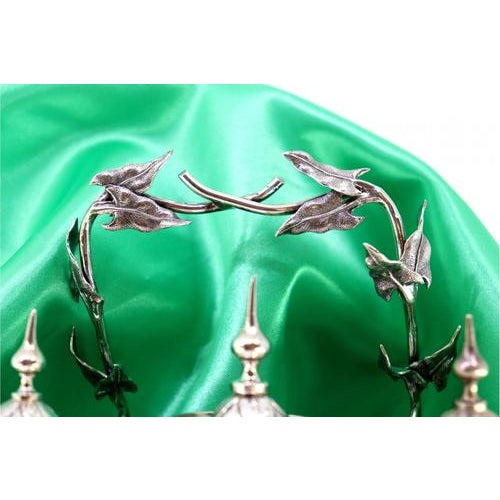 Silver Inkwell with Acanthus Leaves, in Very Good conditions. Designed before 1890 This piece has an attribution mark, I...