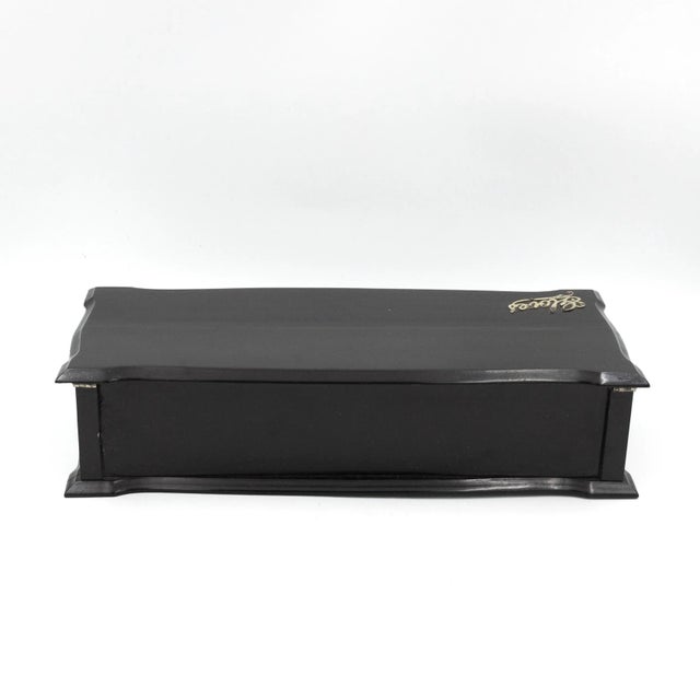 1920s English Art Deco Solid Ebony Dressing Boxes - Set of 3 For Sale - Image 9 of 13