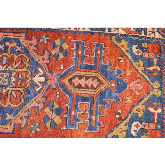 Antique Persian Heriz Rug 3'5'' X 10'1'' For Sale In New York - Image 6 of 9