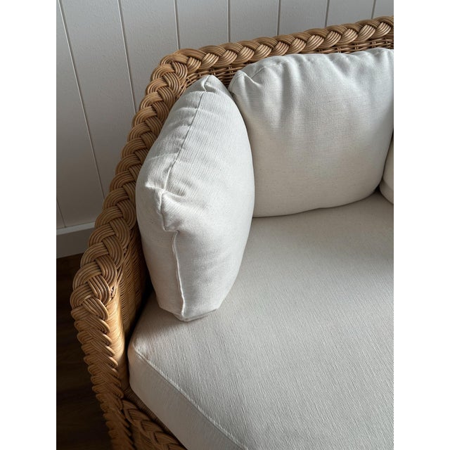 Vintage Brown Jordan Braided Wicker Lounge Chairs, Pair For Sale - Image 17 of 17