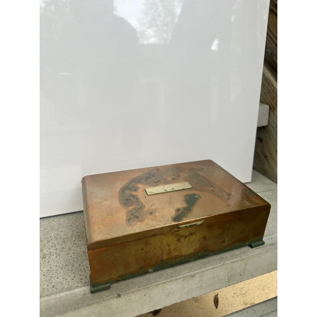Art Deco Heavily Patinaed Bronze Box For Sale - Image 3 of 5