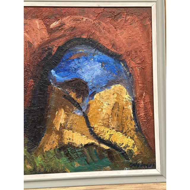 Mid-Century Modern Allan Ingerson, Abstract Composition, 1960s, Oil on Panel, Framed For Sale - Image 3 of 8