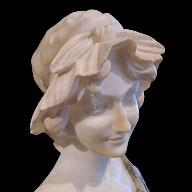 Alberto Currini, Female Figure, 19th-20th Century, Alabaster For Sale - Image 5 of 11