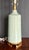 1960s Mid-Century Modern Celadon Crackle-Glaze Ceramic & Wood Table Lamp For Sale - Image 11 of 15