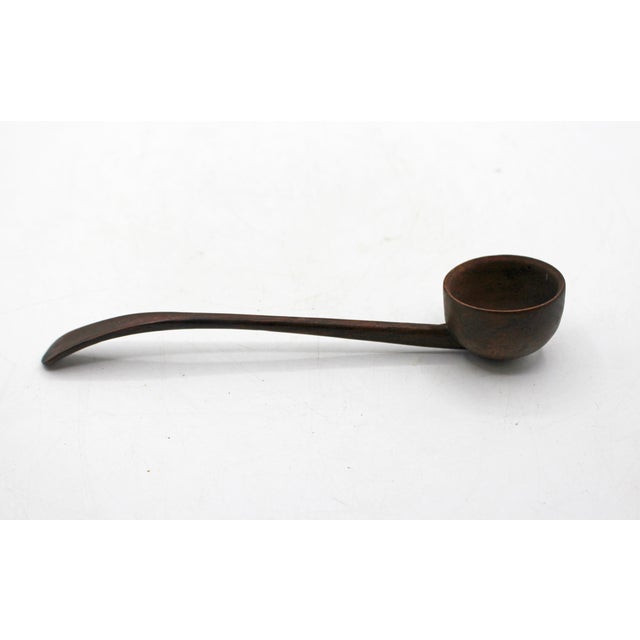 18th century treen snuff ladle - very rare. Used by tobacconists to sell snuff to fill client's boxes. 7" w., 1.5" d.,...