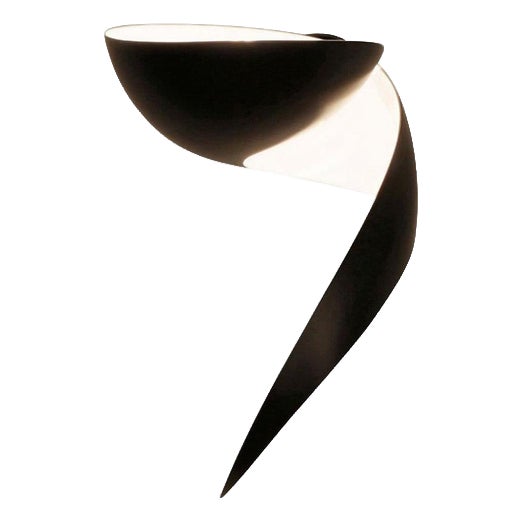 Mid-Century Modern Black Flame Wall Lamp from Serge Mouille For Sale