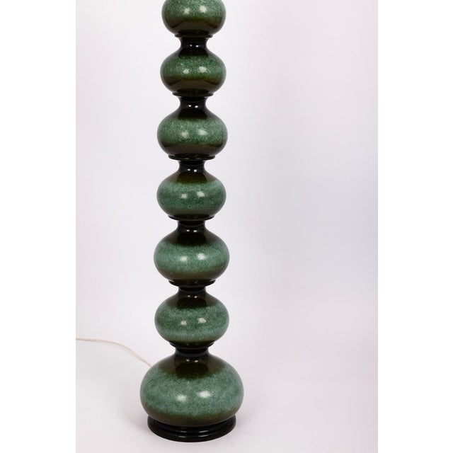 Large Green Ceramic Floor Lamp from Kaiser Leuchten, Germany, 1970s For Sale - Image 4 of 13