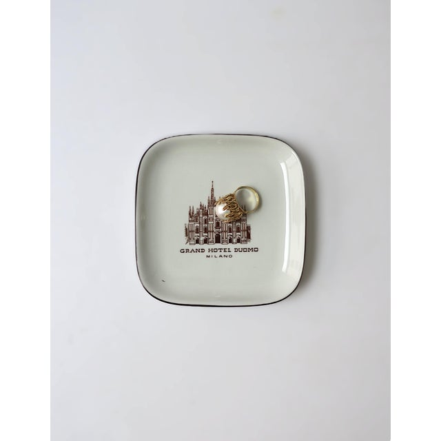 Richard Ginori Richard Ginori Porcelain Jewelry Dish Grand Hotel Milano For Sale - Image 4 of 9