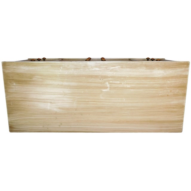 Wood 1957 Vintage Mid-Century Modern Lane Blonde Oak Veneer Cedar Chest ~ Lock Removed ~ For Sale - Image 7 of 17