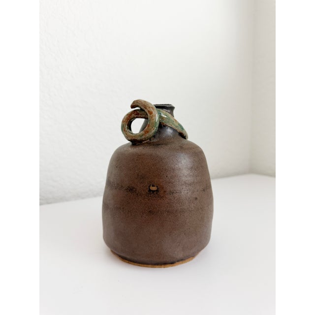 Outsider Art, Folk Art Snake Pottery Vase For Sale - Image 11 of 11