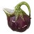 Vintage 1970s French Ceramic Aubergine Pitcher For Sale