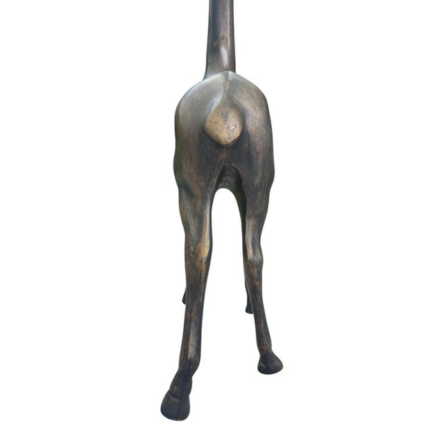 Vintage Heavy Large Brass Deer Stag Sculpture Figurine Mid Century Modern 24” H For Sale - Image 16 of 18