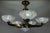 Art Deco Bronze and Opalescent Glass Six-Light Chandelier attributed to Ezan, France For Sale - Image 18 of 18