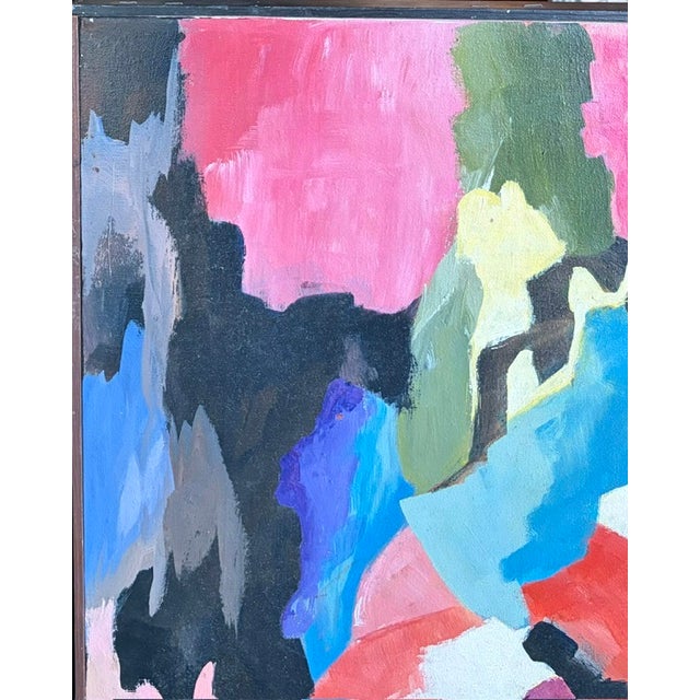 Mid Century Abstract Expressionist Floral Painting, Signed For Sale - Image 9 of 10