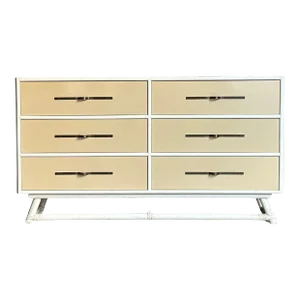 1950s Tommi Parzinger Lacquered Dresser With Brass Hardware for Willow and Reed
