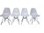 Eames Knoll Eiffel Tower Base Molded White Chairs - Set of 4 For Sale - Image 4 of 18