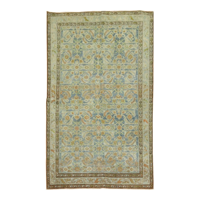 Early 20th Century Powder Blue Malayer, 4'3'' X 6'8'' For Sale