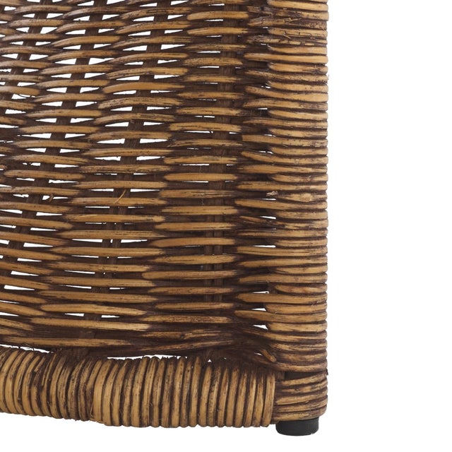 Early 21st Century Zendy Wicker Rattan Waterfall Accent Table in Honey Brown Wash For Sale - Image 5 of 8