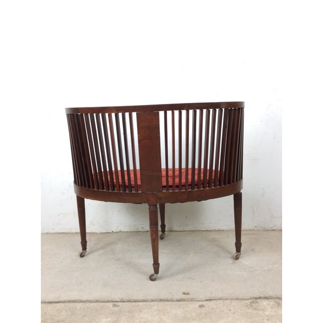 Antique Edwardian Inlaid Mahogany Settee For Sale - Image 10 of 18