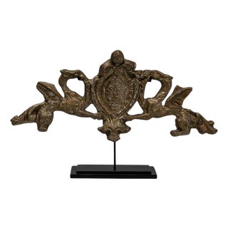 19th Century French Plaster Architectural Element On Metal Base For Sale