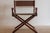 1970s McGuire Director’s X-Chair in Brown Leather For Sale - Image 9 of 10