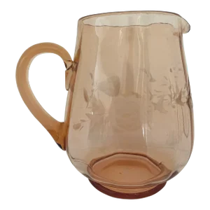 1930s Pink Depression Glass Pitcher